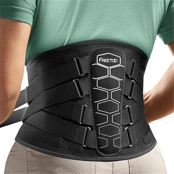 FREETOO Back Brace for Lower Back Pain Relief with Pulley System,Lumbar Support - Picture 7 of 7